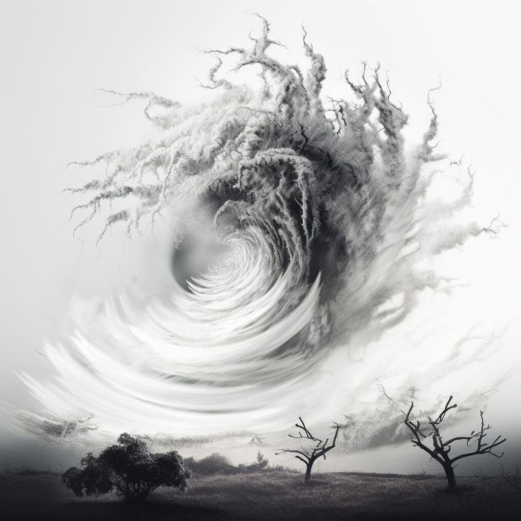 CGI Tornado on White Background