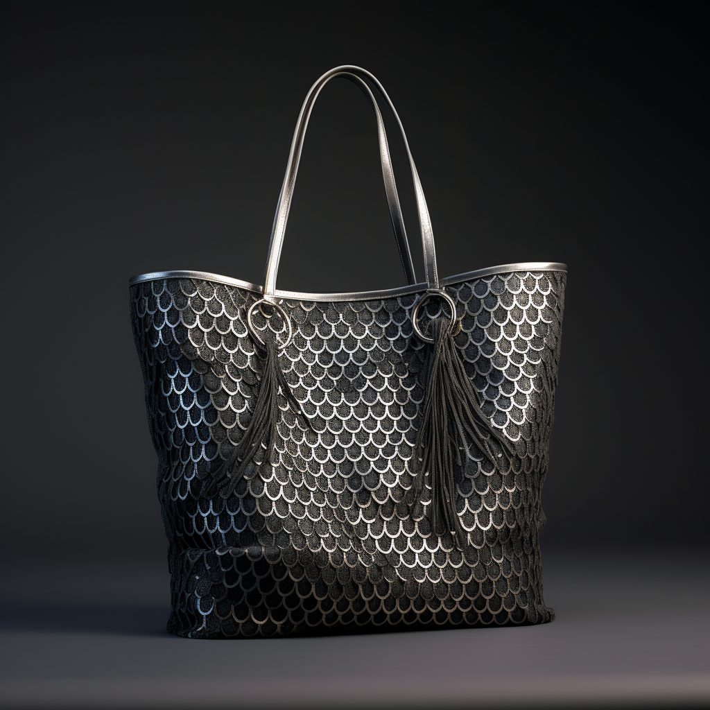 Fashionable chainmail tote bag