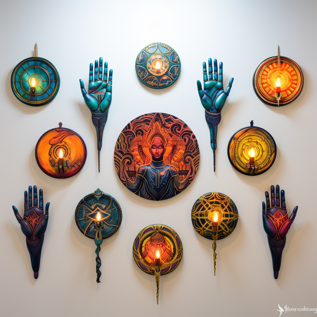 Beautiful Chakra Mudra Wall Arts for Positive Energy