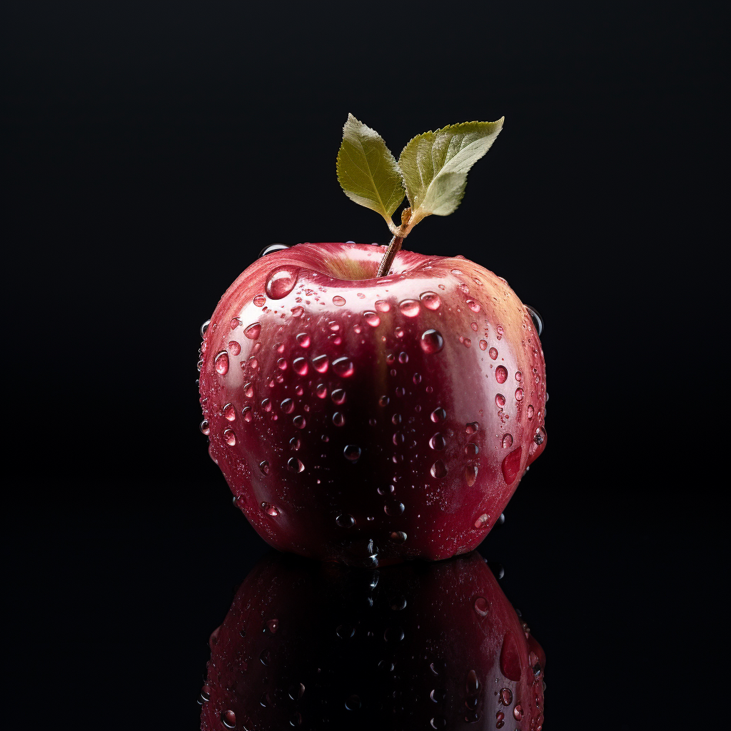 Close-up of a ripe Champion apple