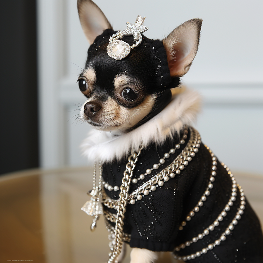 Fashionable Chanel Outfit for Chihuahua