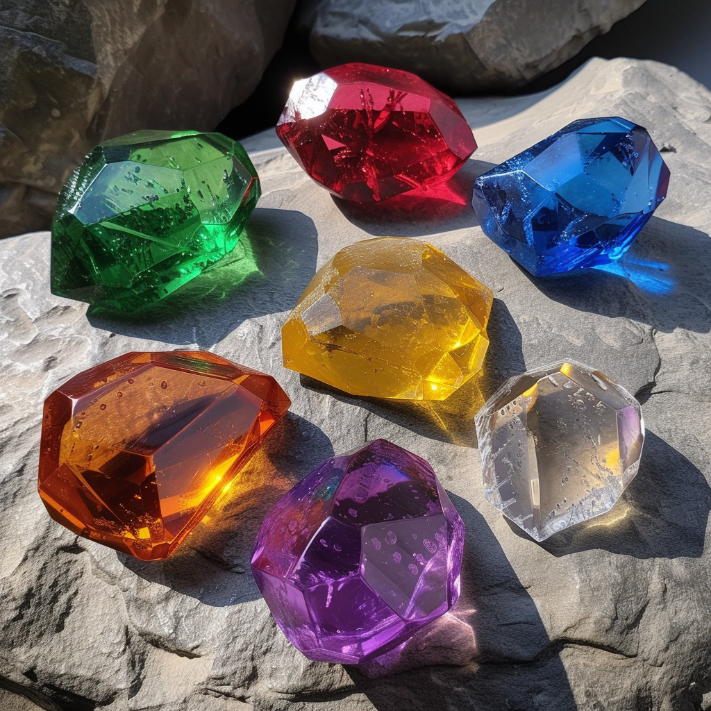 Chaos Emeralds stock photo image