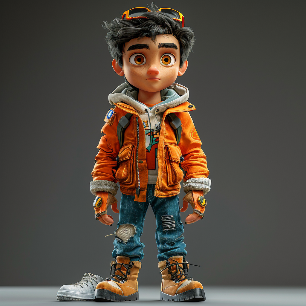 Pixar character in 3D animation