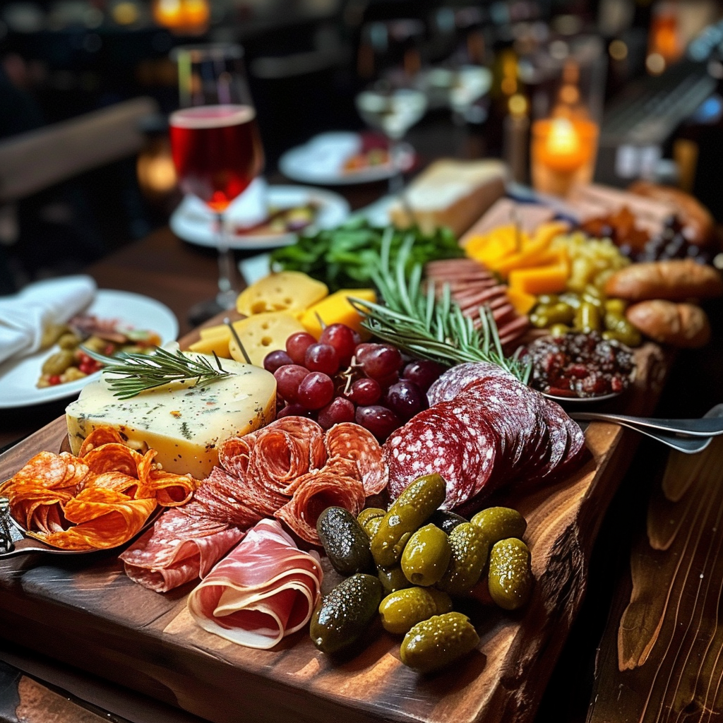 Charcuterie board in classy setting