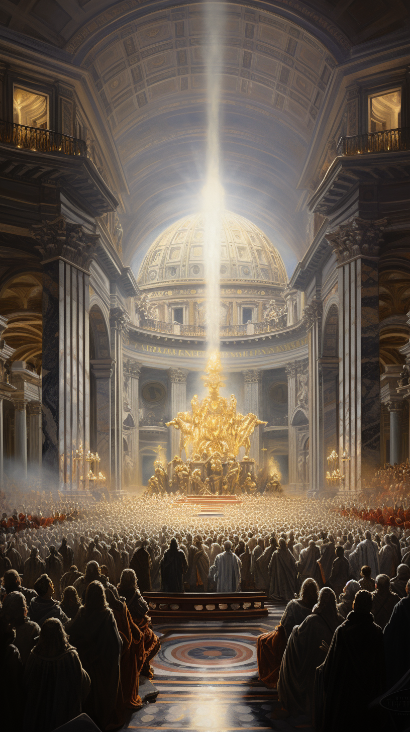 Charlemagne's Coronation in St. Peter's Basilica