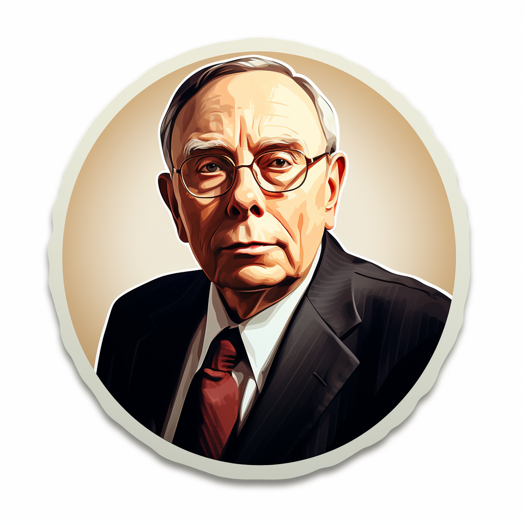 Charlie Munger Iconic 3D Sticker