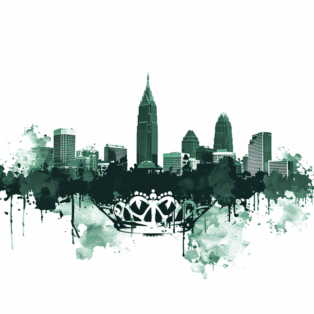 Charlotte NC Skyline Crown Vector