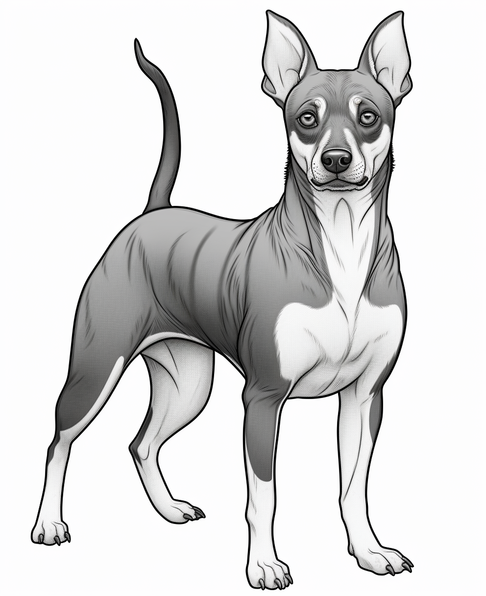 Adorable German Pinscher coloring page