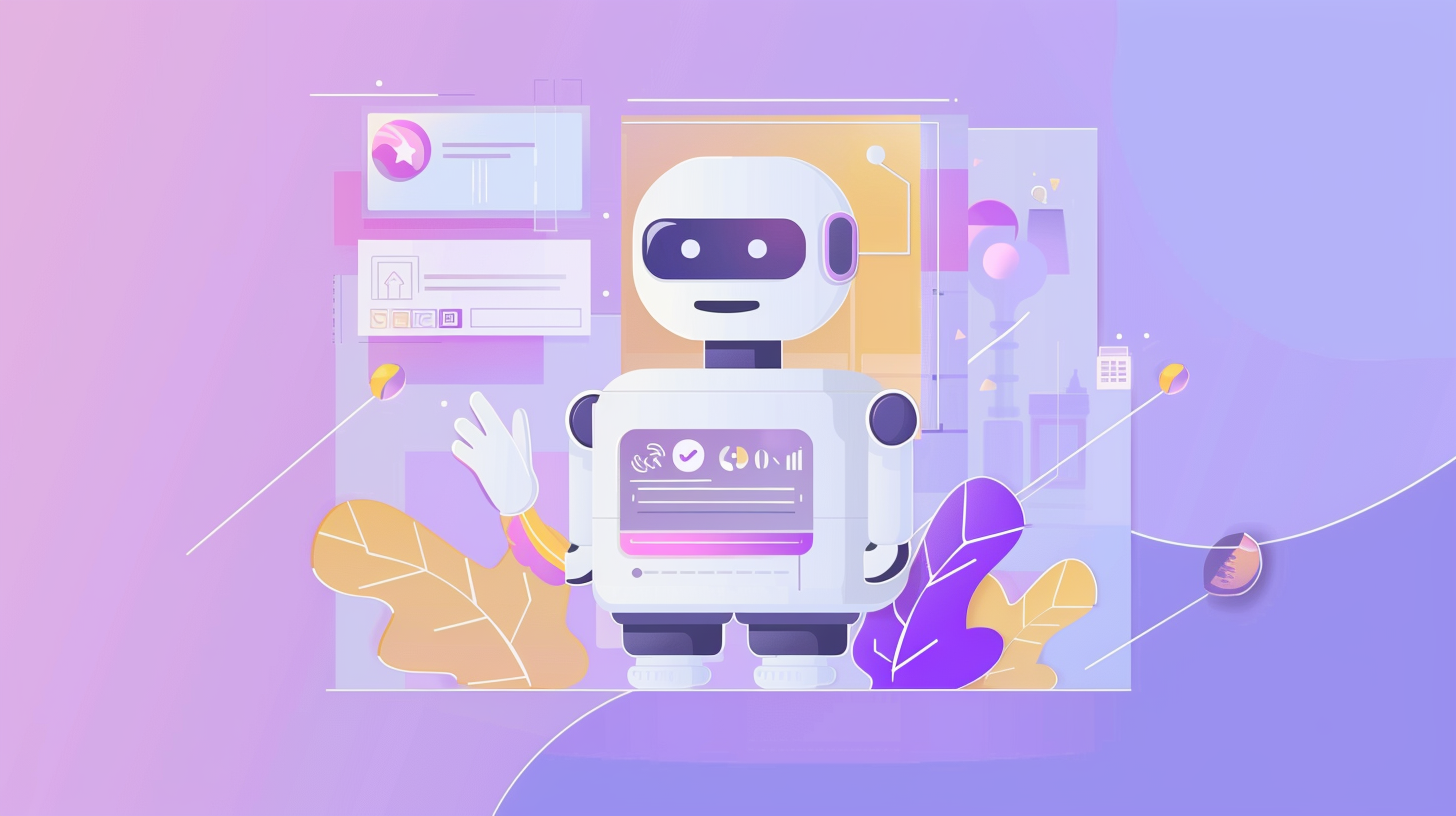 Flat vector chatbot user interface