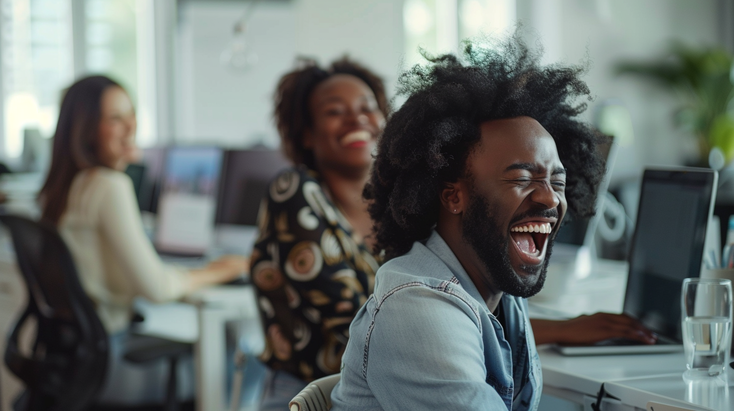 Office Colleagues Sharing Laughter