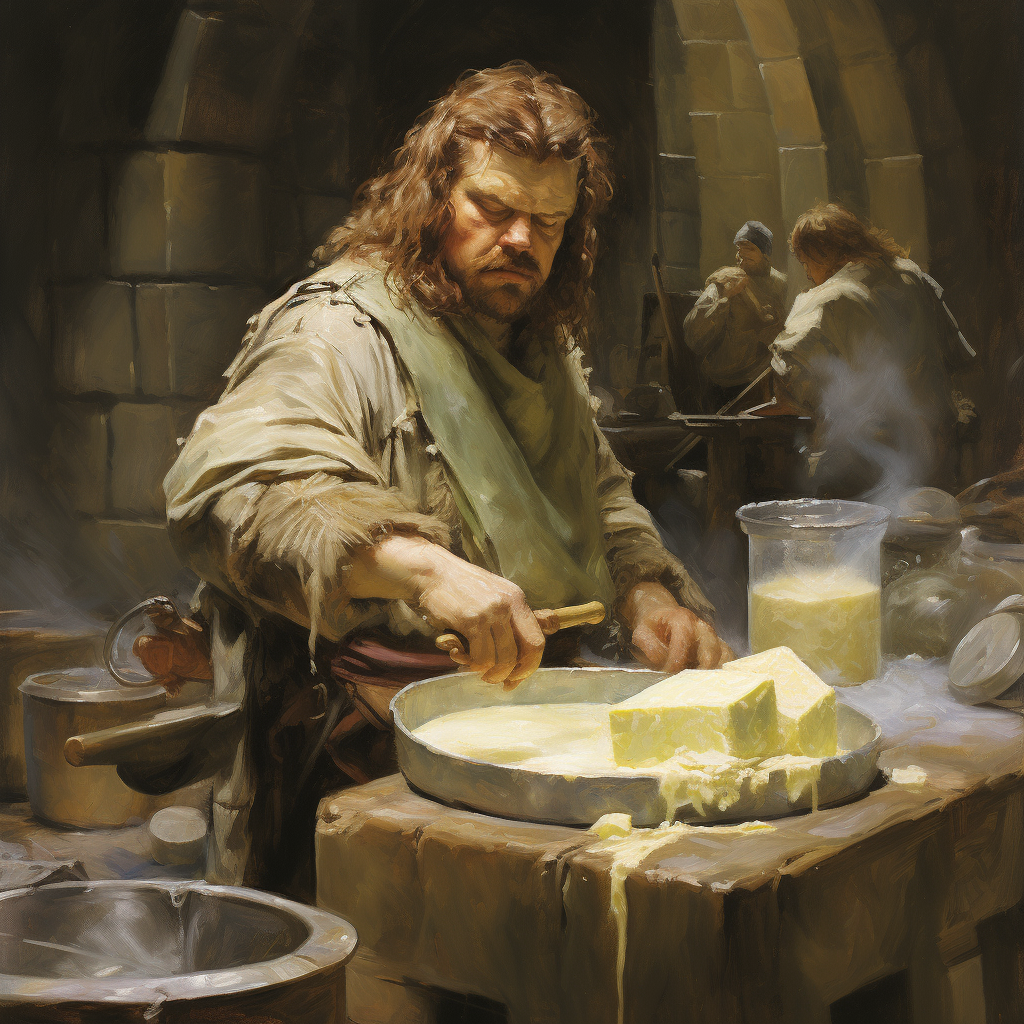 Dain making cheese in Moria