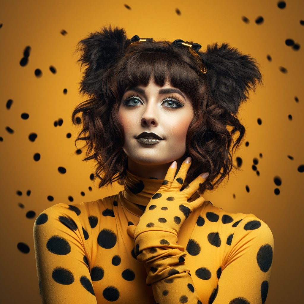 Young woman as a cheetah anthro