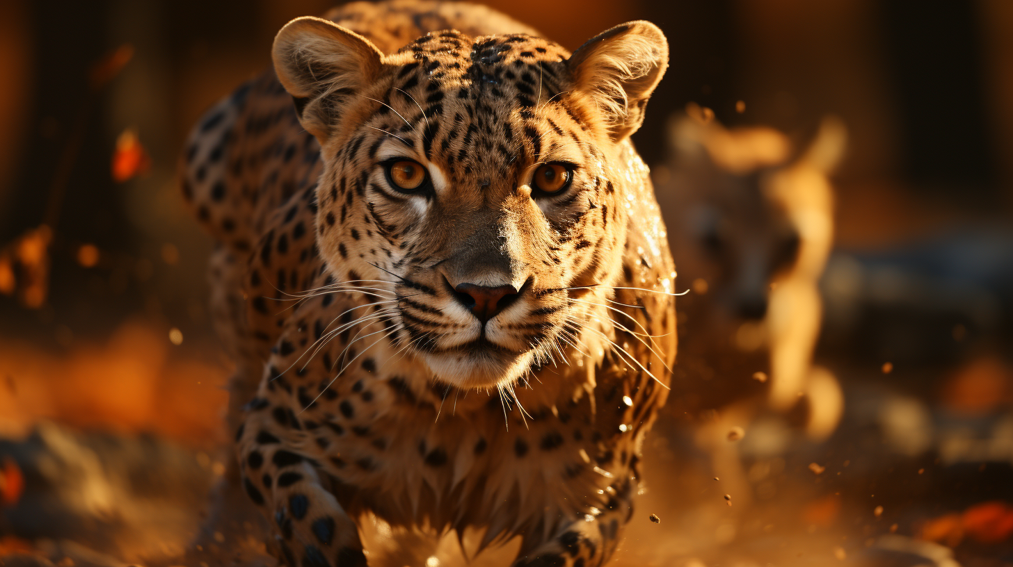 Cheetah and deer in dramatic chase