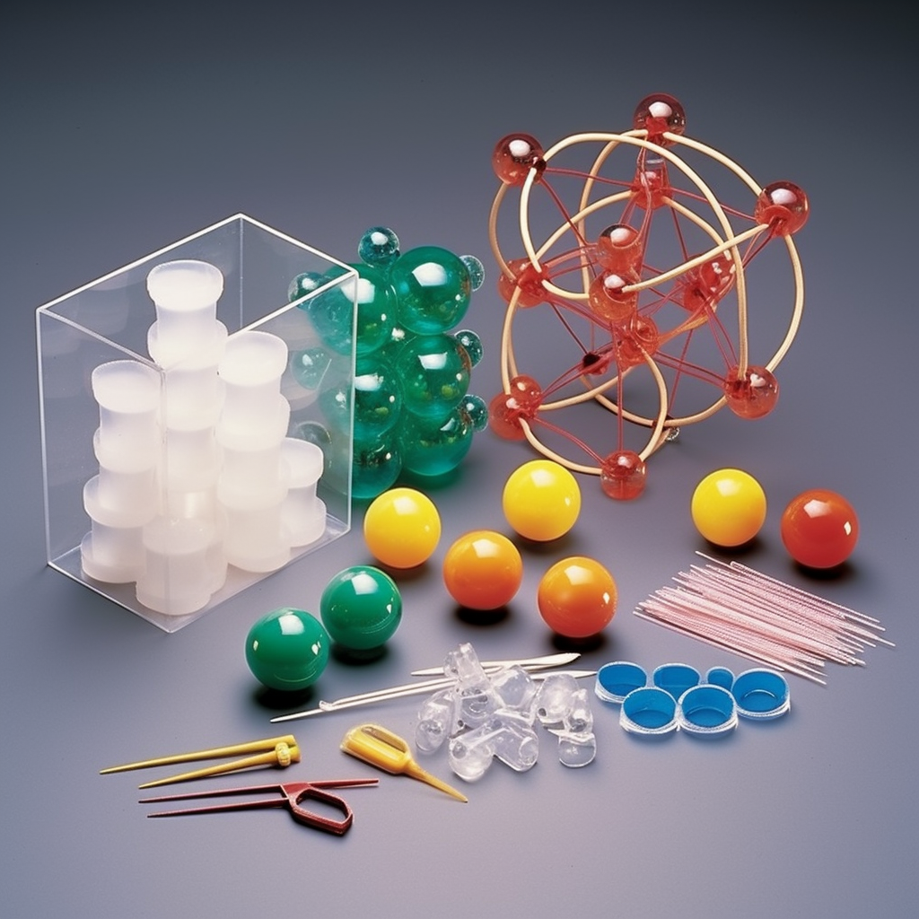 Student chemical bonding models kit illustration