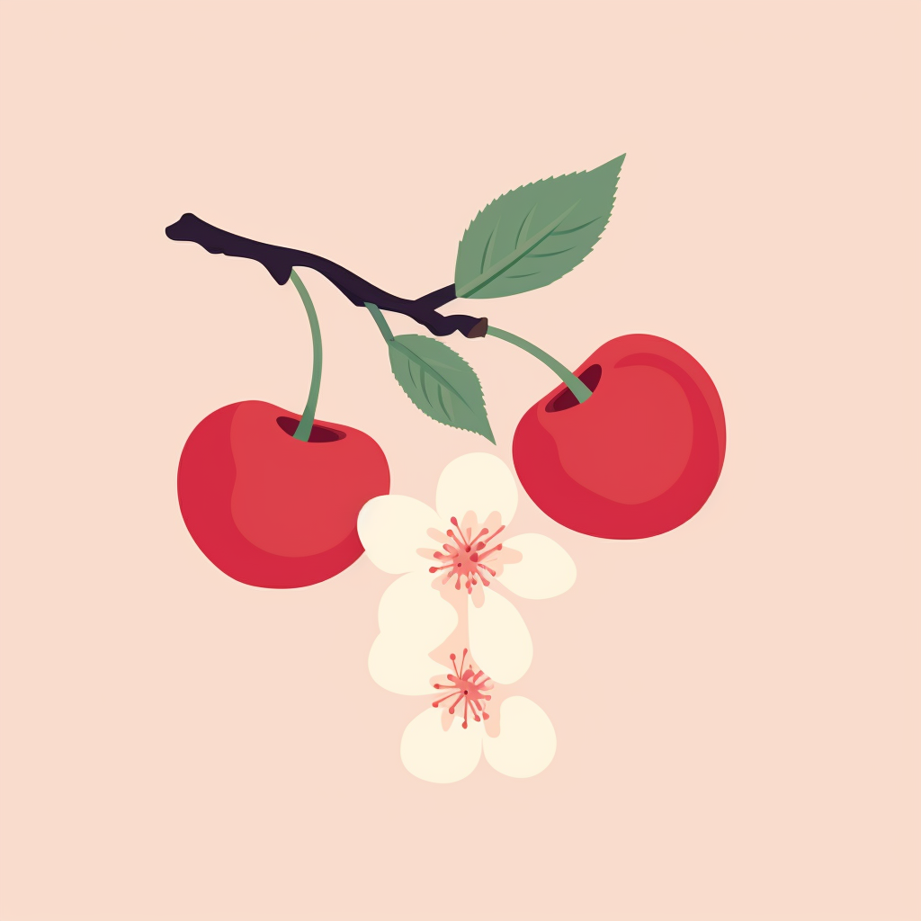 Cherry Vanilla Flat Design with Soft Colors