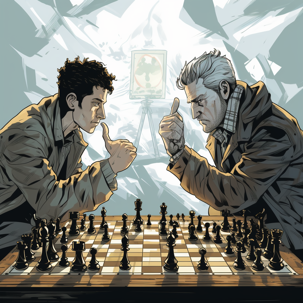 Chess Comic Style Illustration