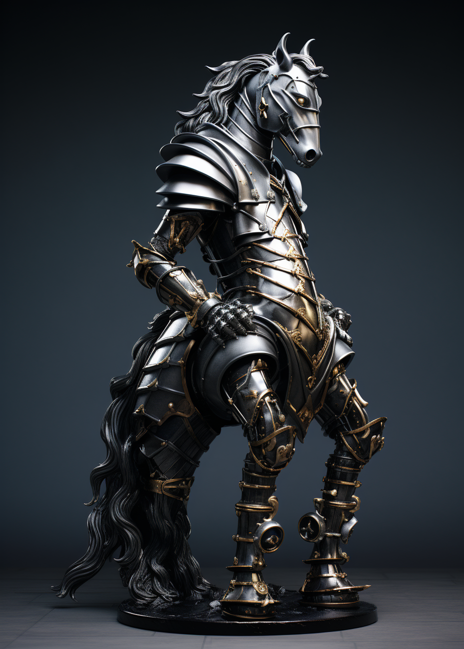 Stylish cybercore chess knight accessory by Luis Vuitton