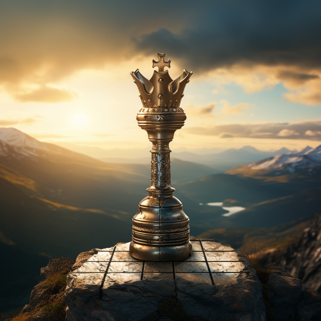 Chess Queen on Mountain