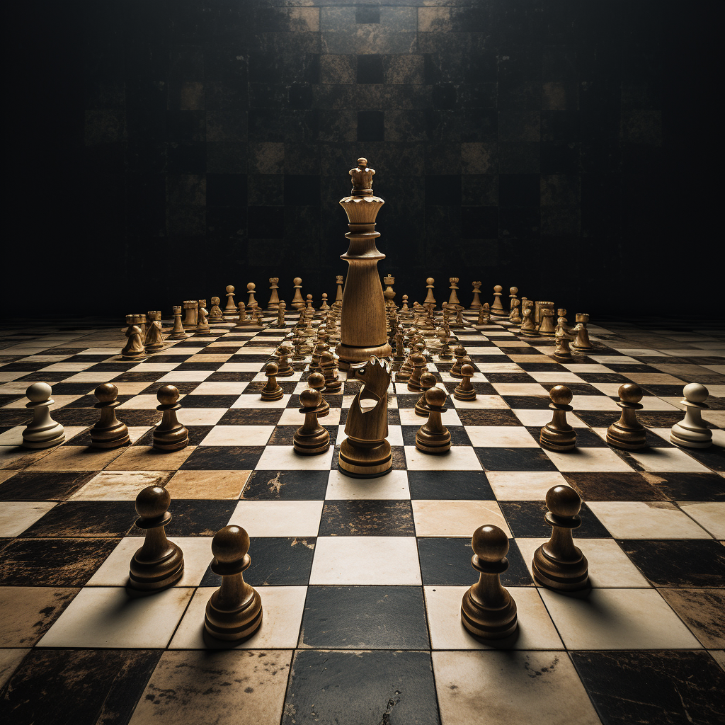 King on chessboard