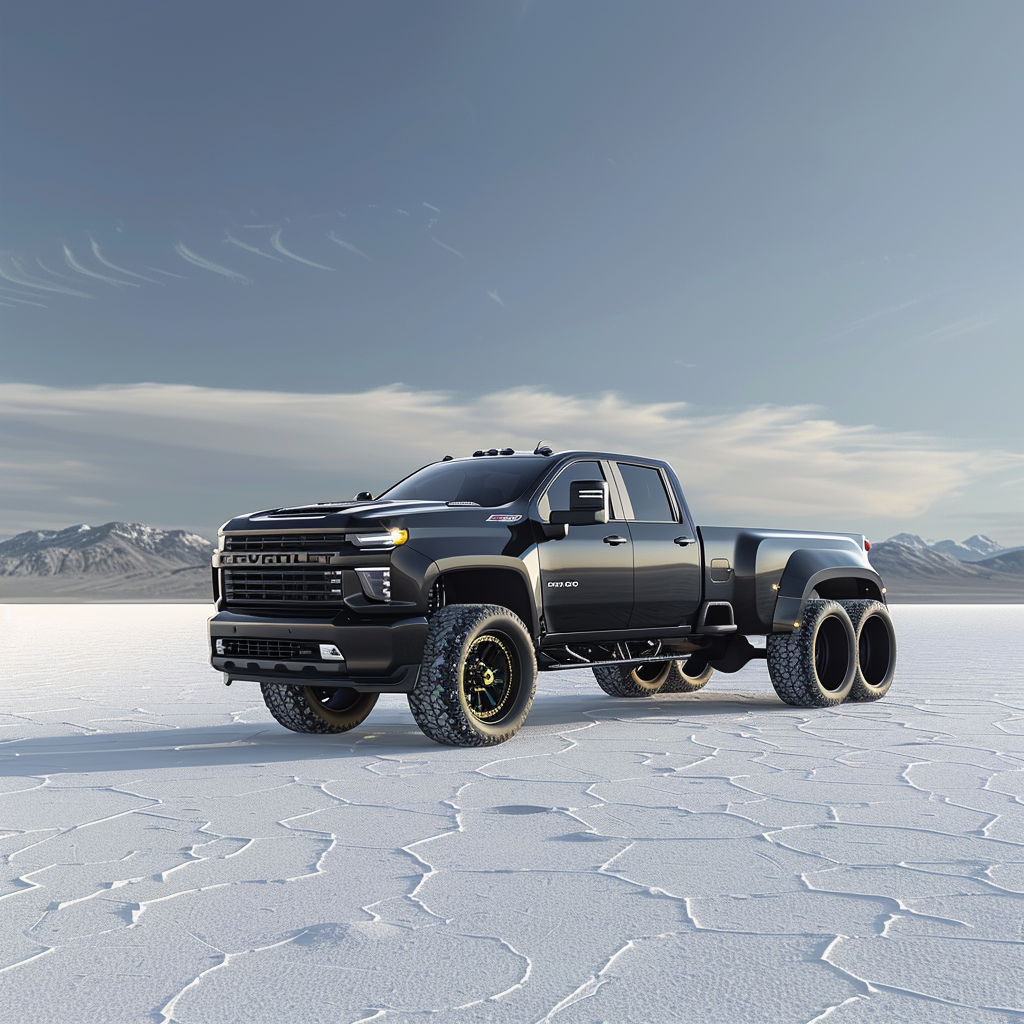 Chevrolet 3500HD Dually Race Truck on Bonneville Salts