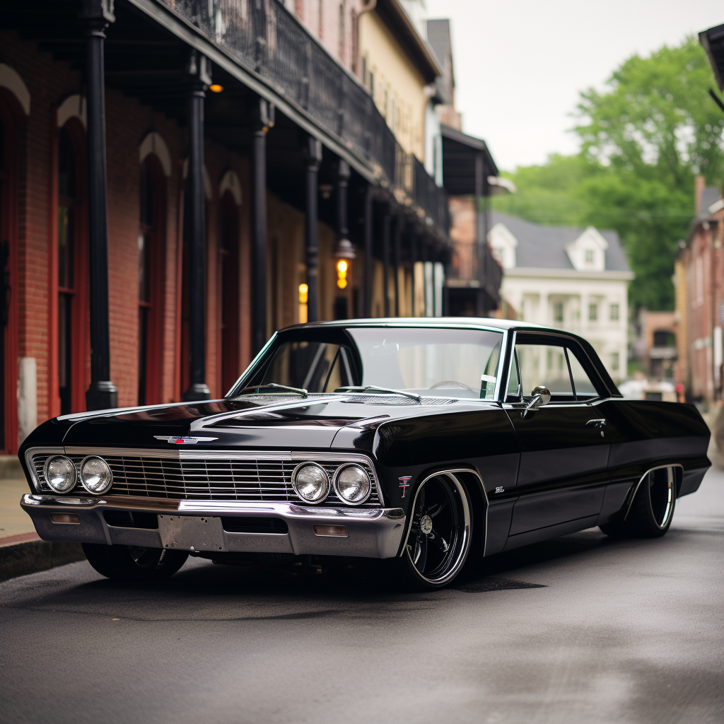 1965 Chevrolet Biscayne street drag racing