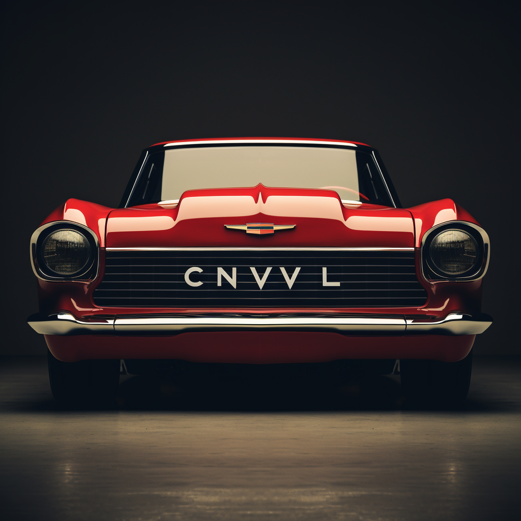 Front view of Chevrolet Nova vehicle headlights