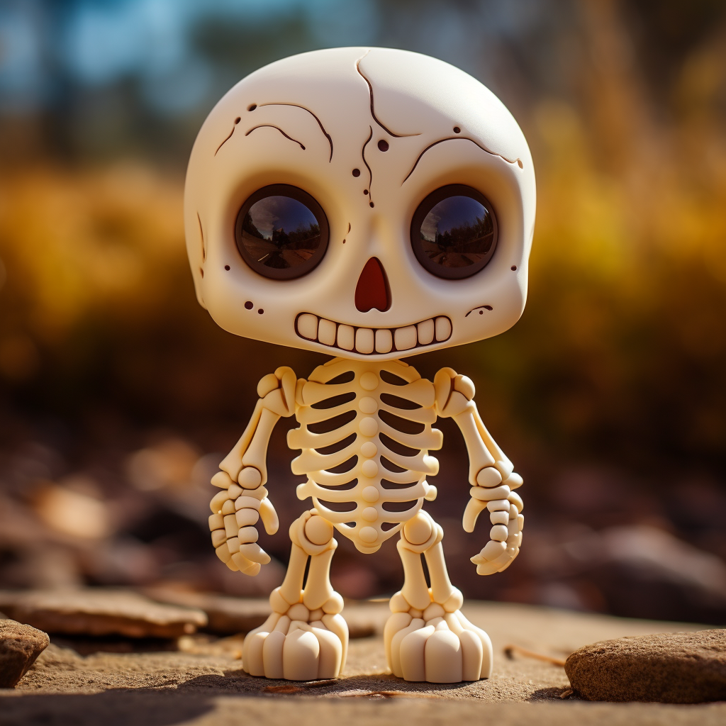 Chibi Alien Skeleton Bones Toy