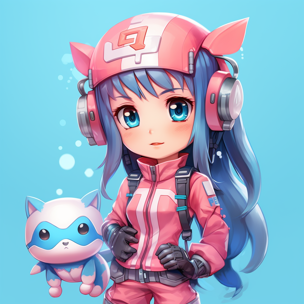 Adorable chibi llama pfp in Megaman anime