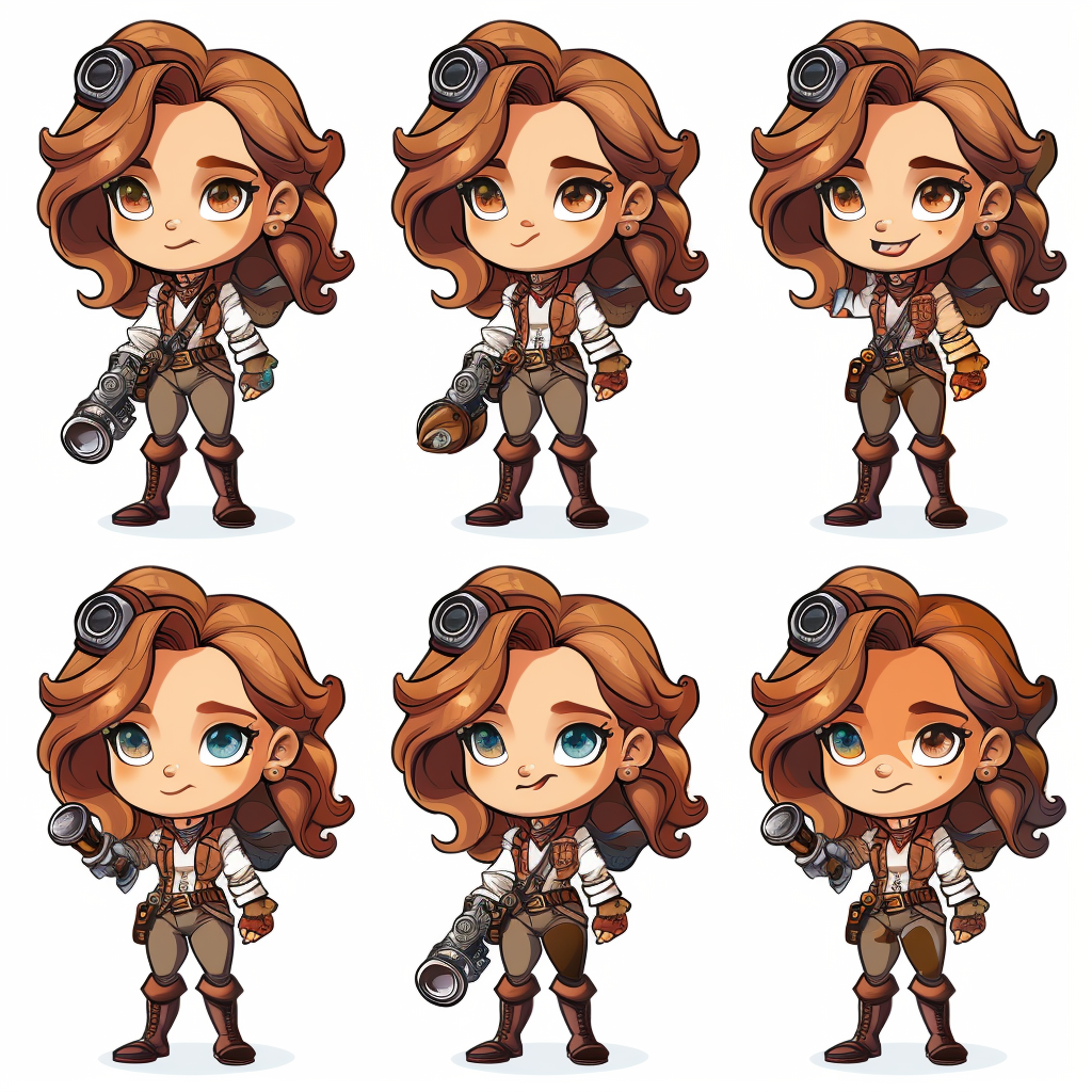 Cute Steampunk RPG Character Design