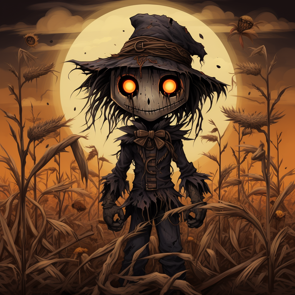 Cute and Scary Chibi Scarecrow