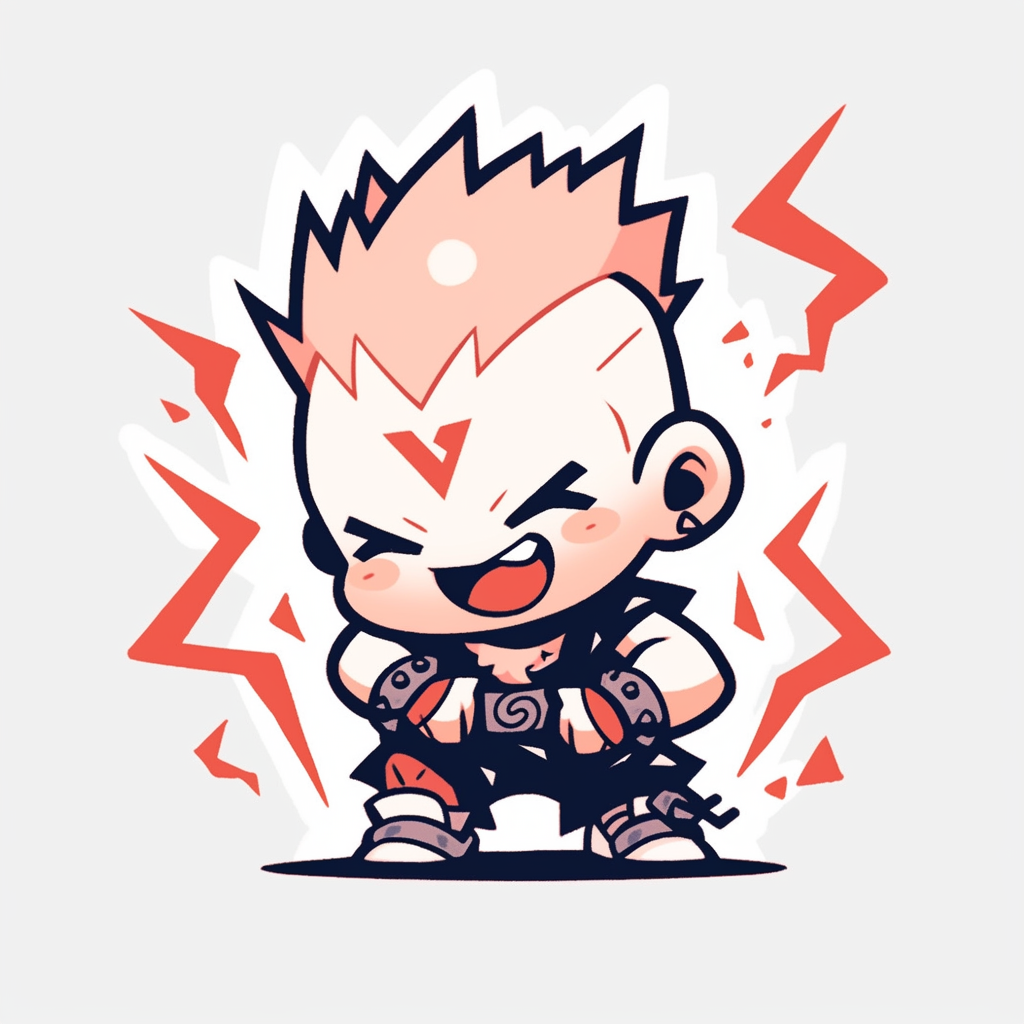 Cute Chibi Thunder God Laughing