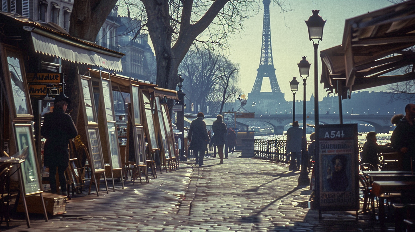 Paris street scene 1974 chic