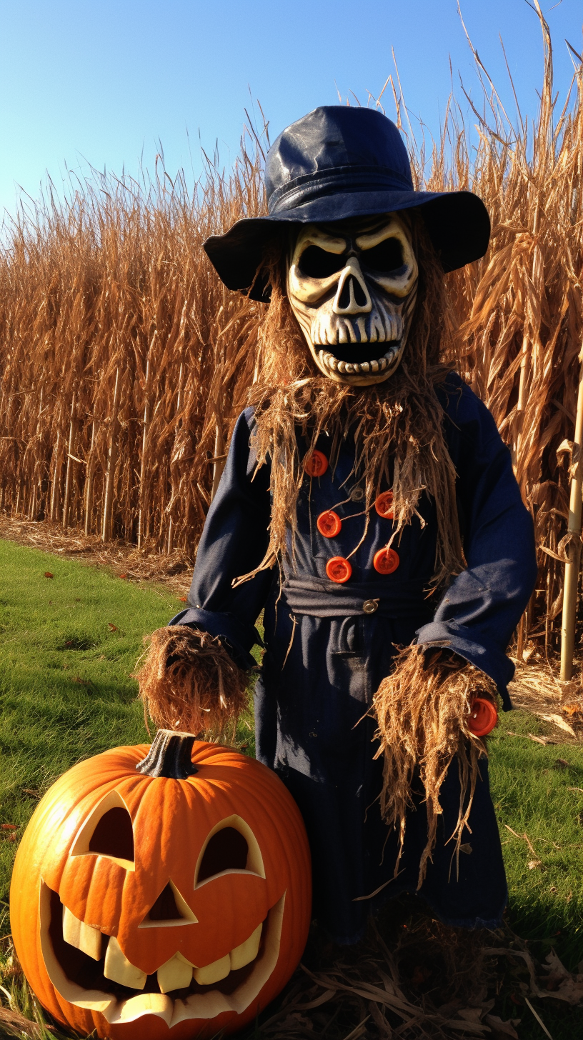 Scarecrow representing the Chicago Bears