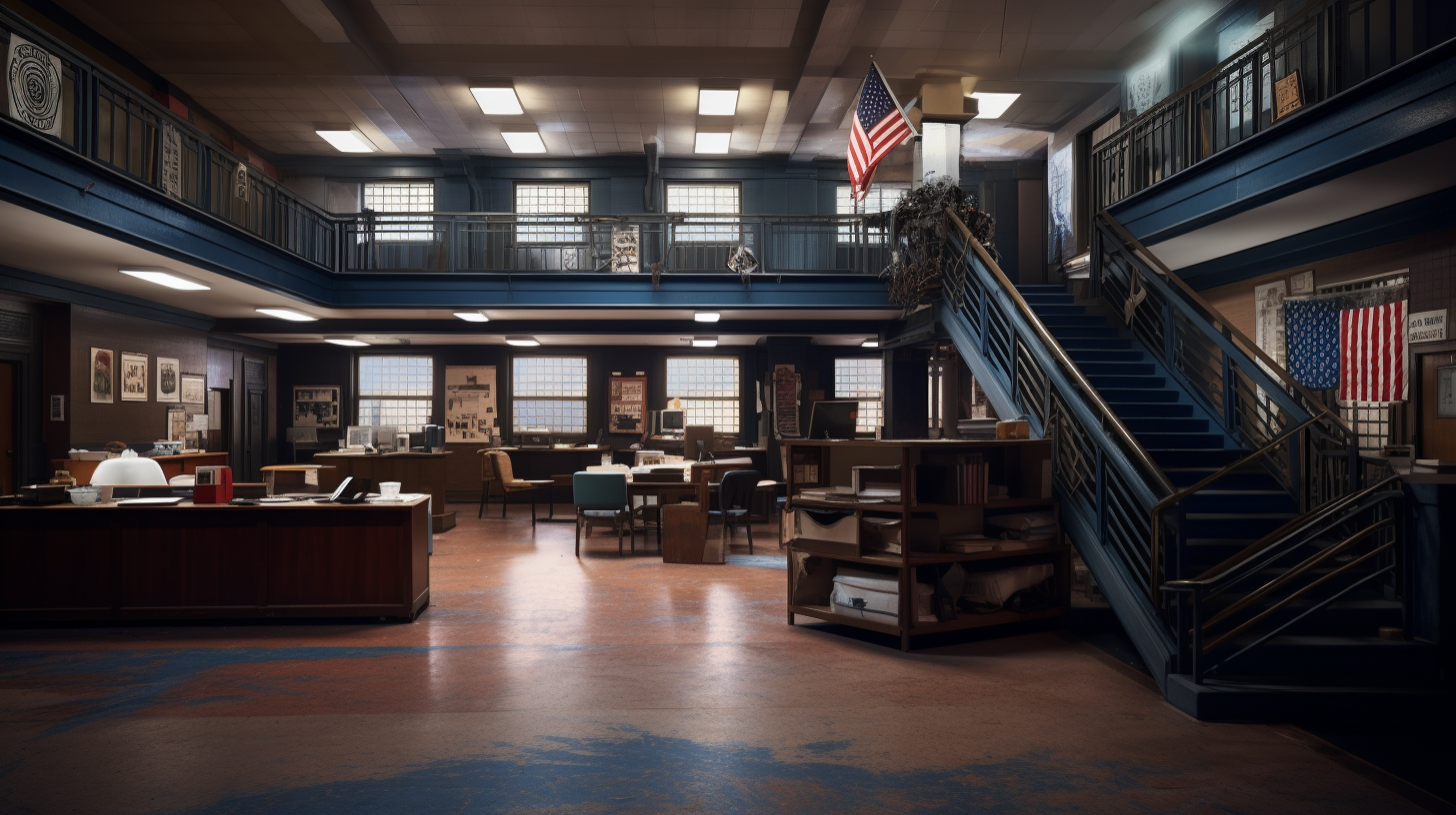 Interior of Chicago Police Station