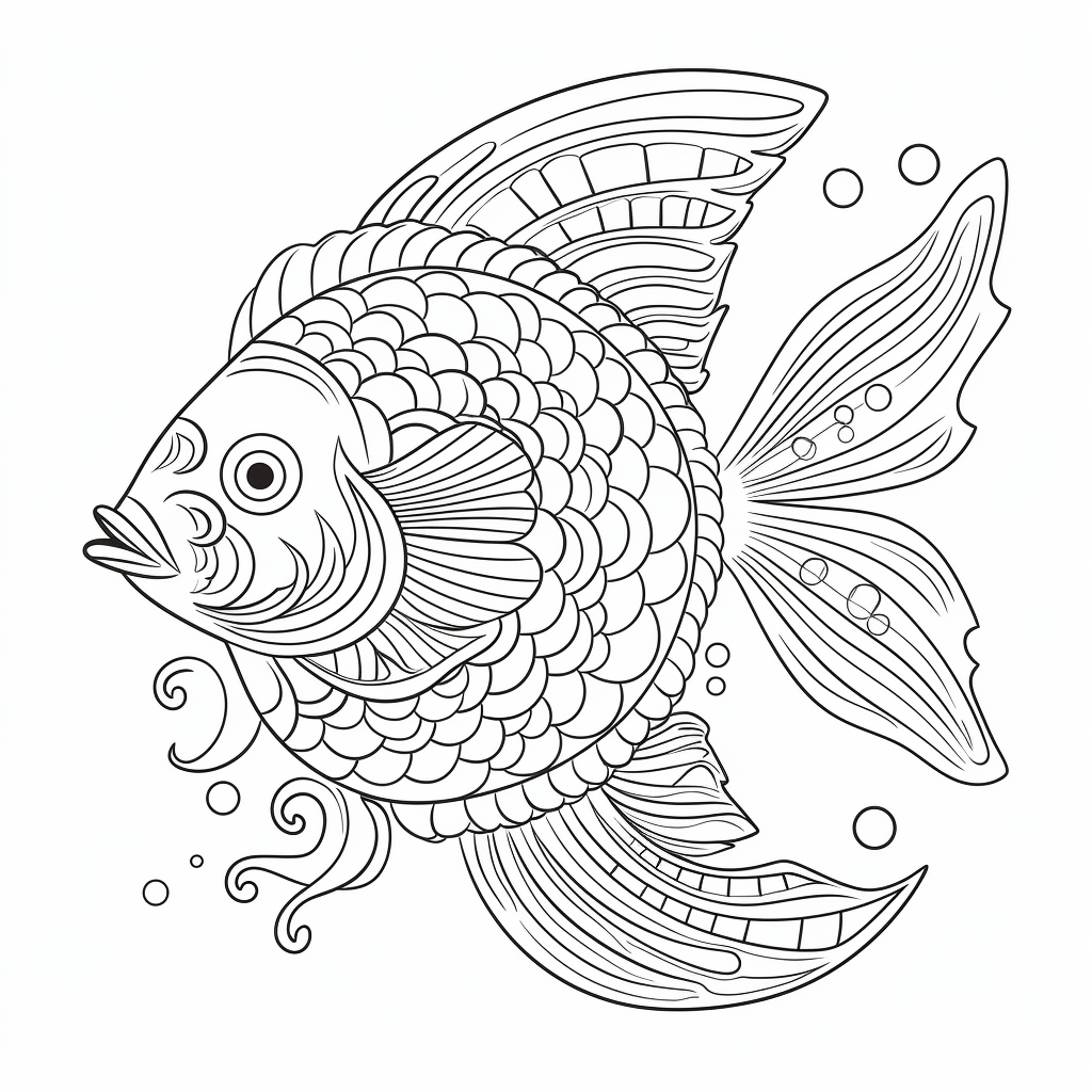 Simple Mandala Chichid Fish Image