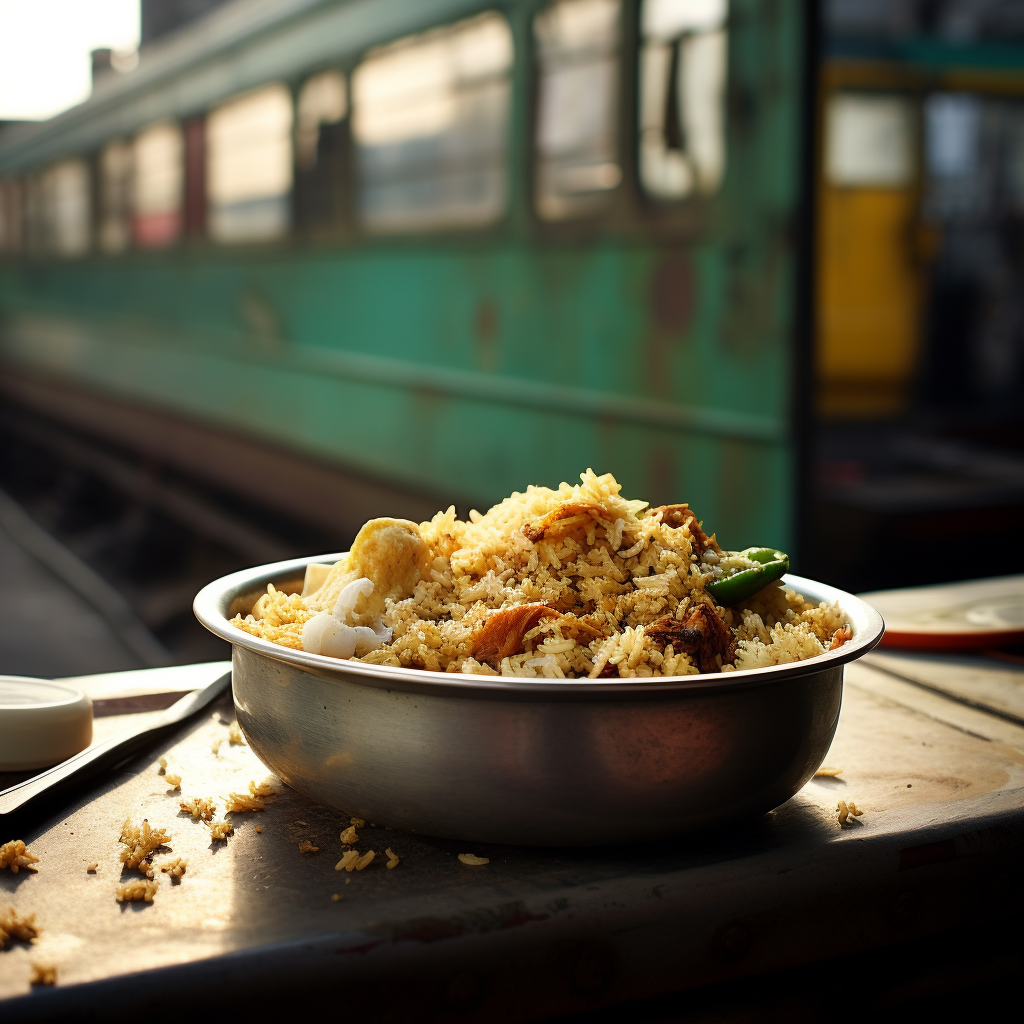 Chicken Biryani at Delhi Railway Station