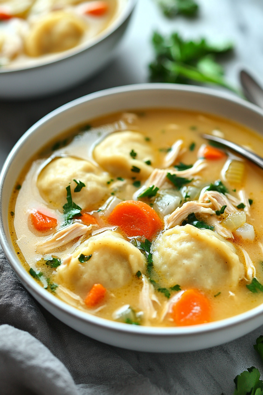 Chicken Dumpling Soup Cookbook Background