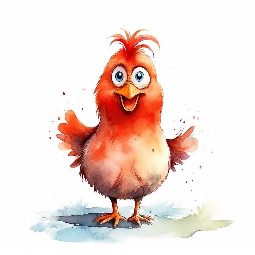 Cute Chicken Illustration for Kids