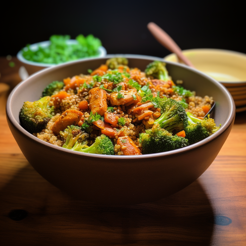 Delicious Chicken Kheema with Quinoa and Vegetables