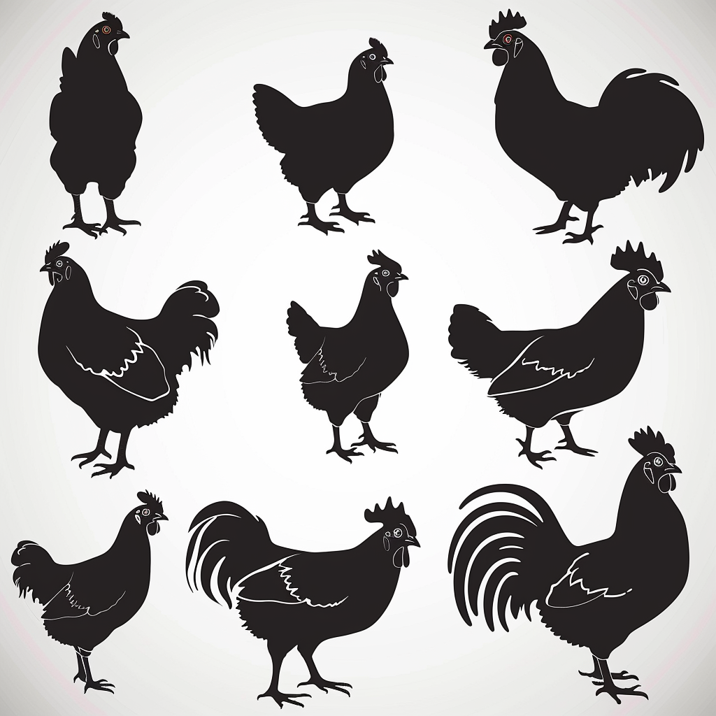 Chicken Silhouette Vector Art