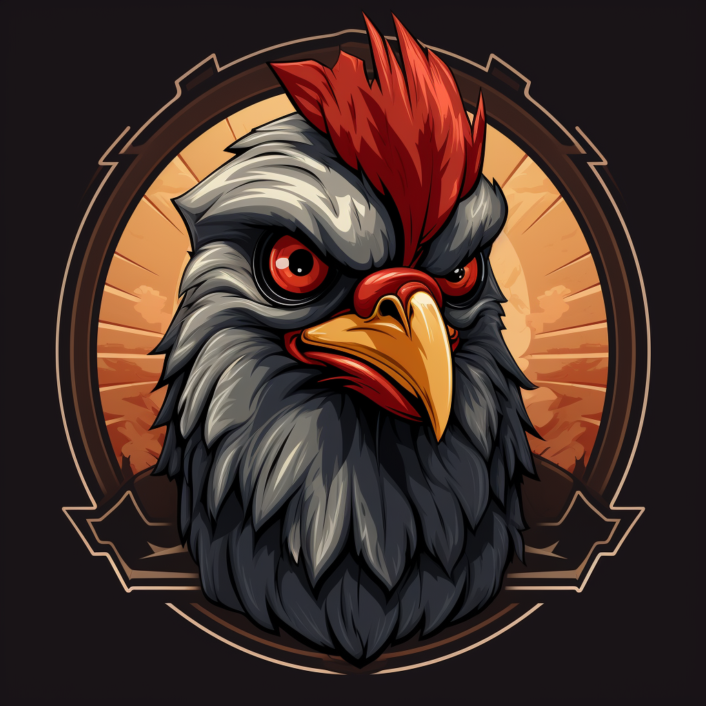 Chicken logo with bold design