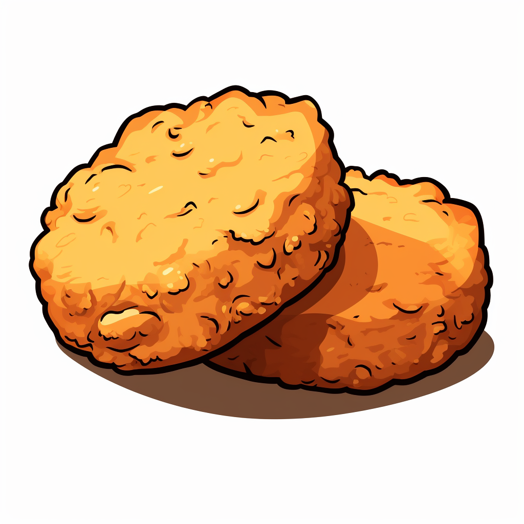 Delicious chicken nugget illustration