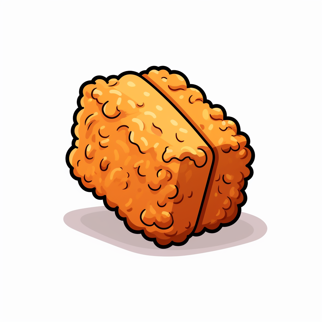 Tasty chicken nugget illustration