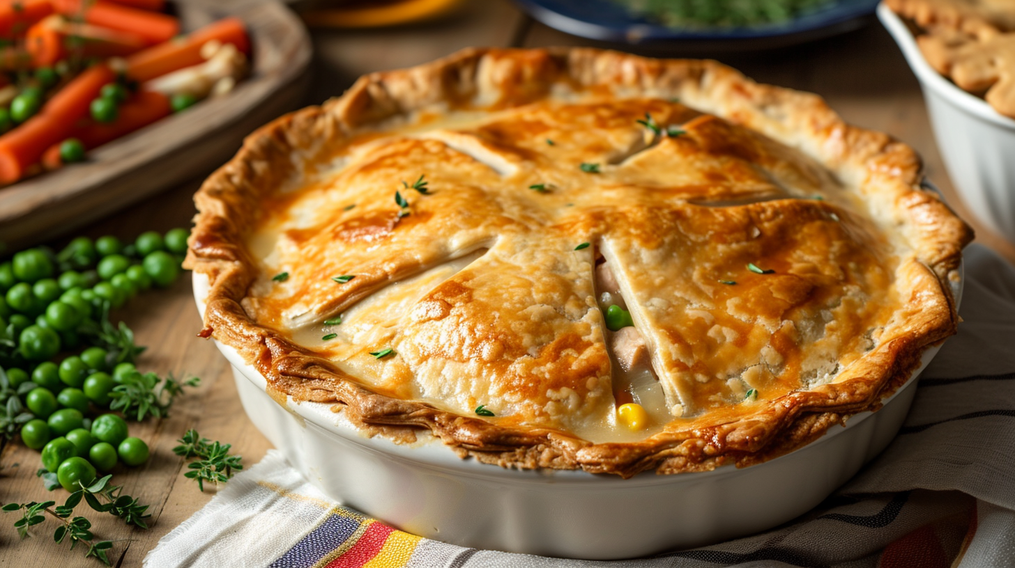 Tasty chicken pot pie dish