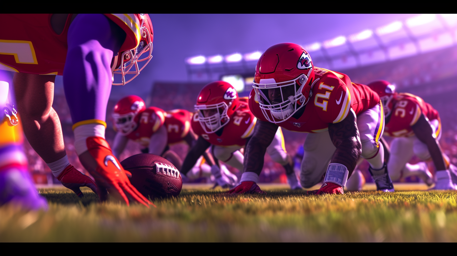 Kansas City Chiefs vs Baltimore Ravens Football Field Pixar