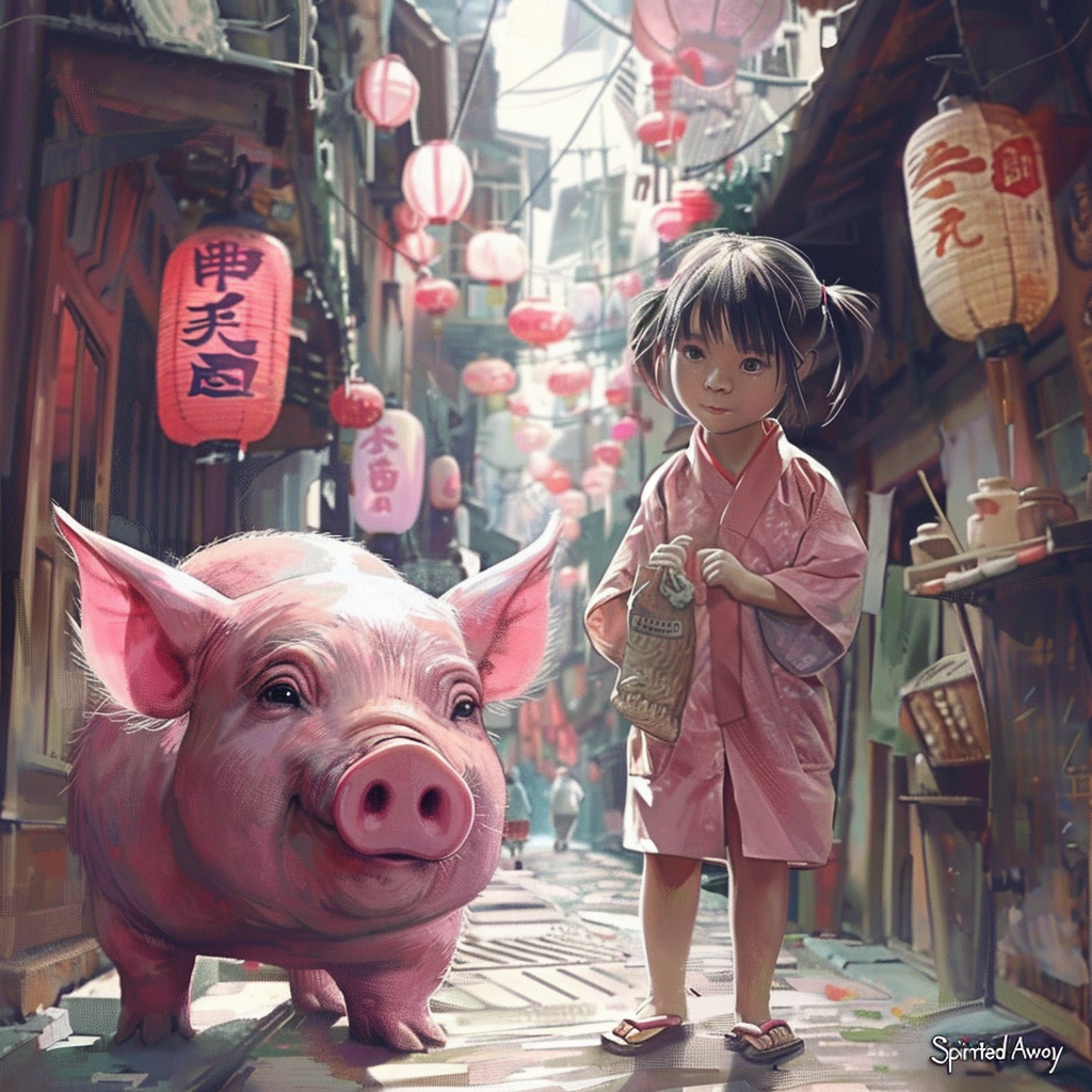 Chihiro looking for Daddy Pig