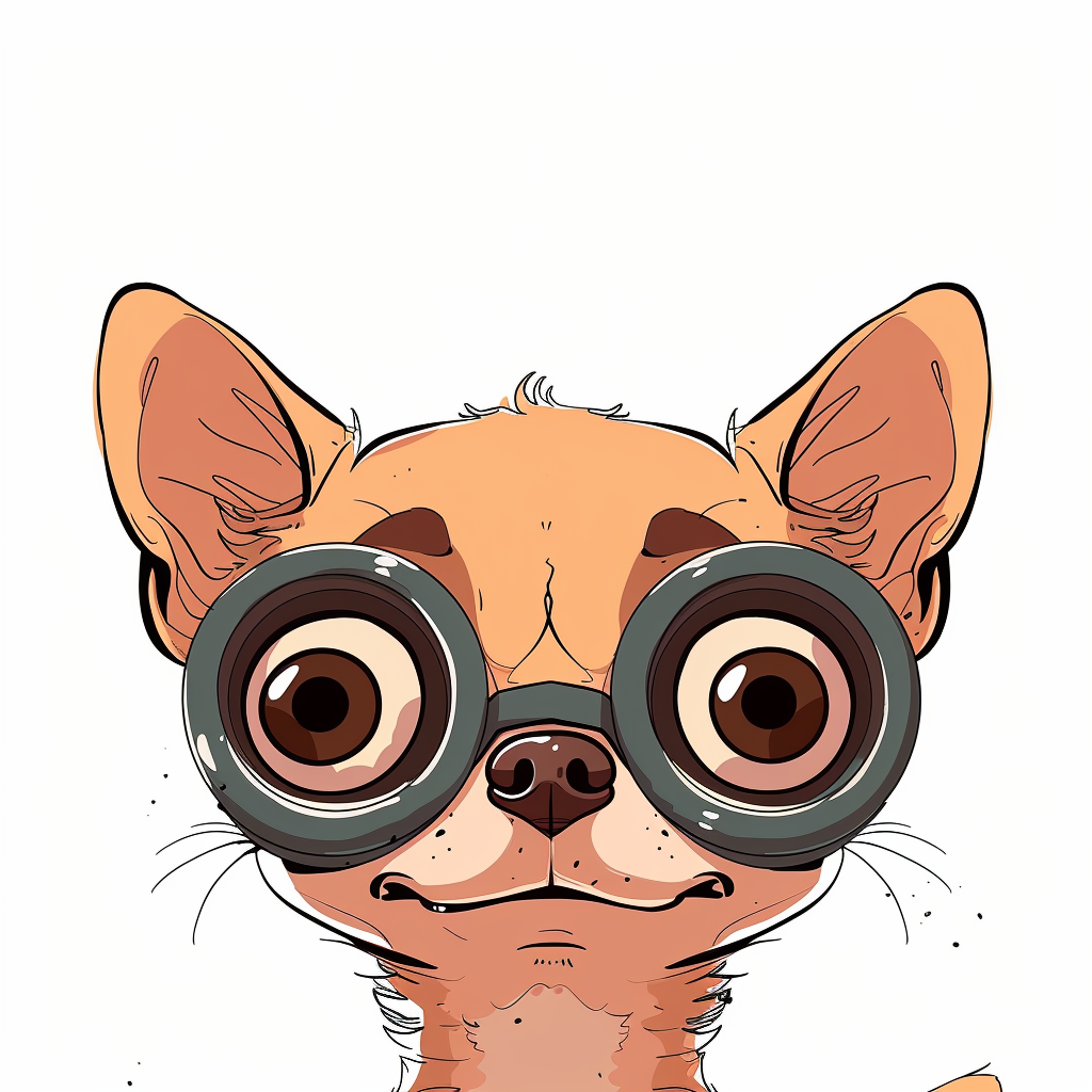 Cute chihuahua with monocle