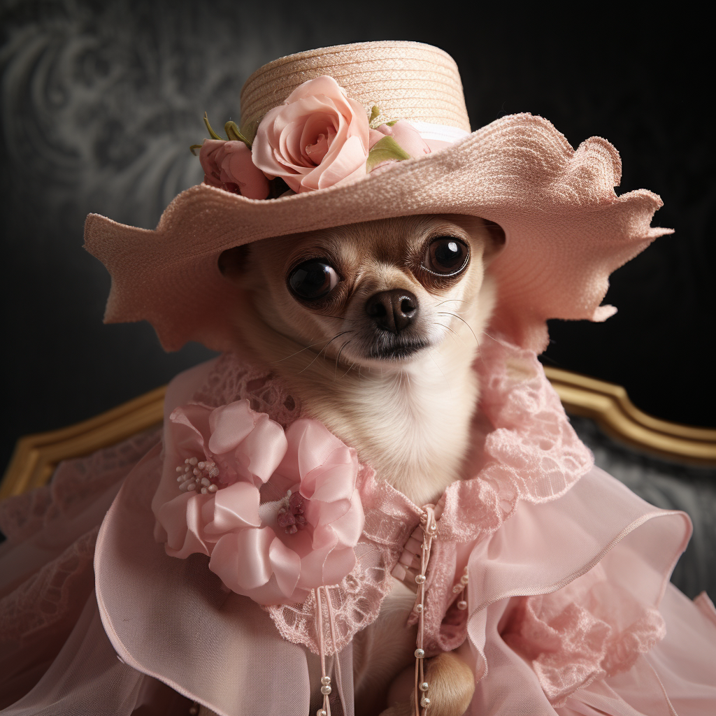 Stylish Chihuahua in Dior Outfit