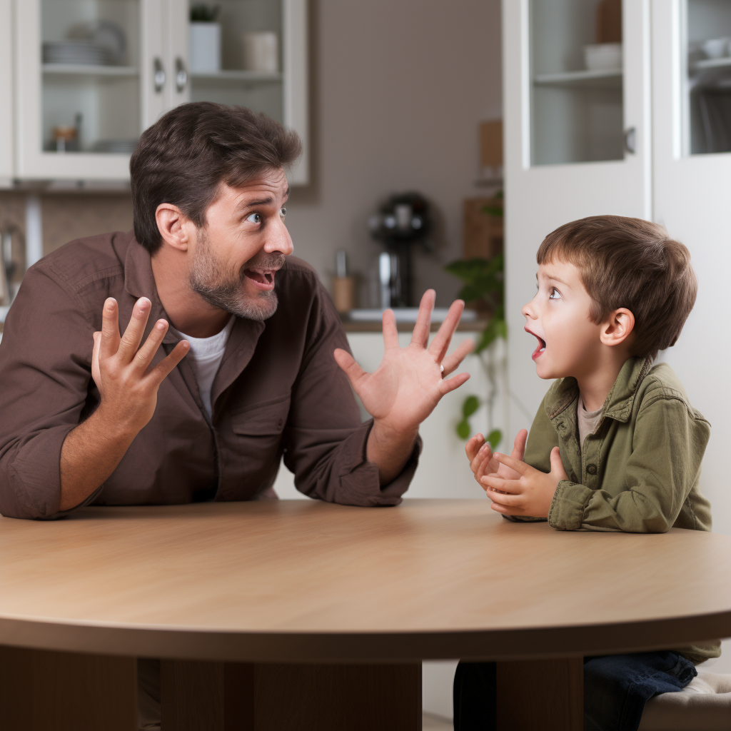 Curious child asking dad why?