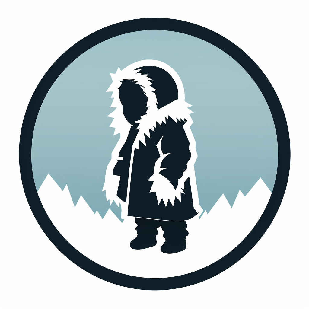 Minimal Arctic Indigenous Child Silhouette